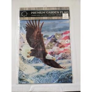 NEW American USA Garden Flag Bald Eagle All weather Fade Resistant 12.5 x 18"